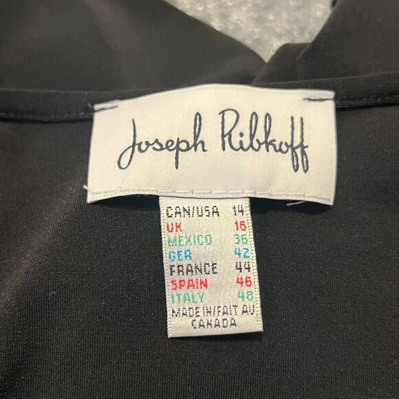 JOSEPH RIBKOFF Women's Black & White Patterned 2 Pc Long Sleeve Tank Top Set - Picture 5 of 11